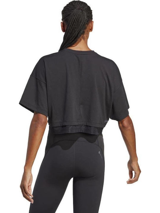 adidas Dance Crop T-Shirt Black