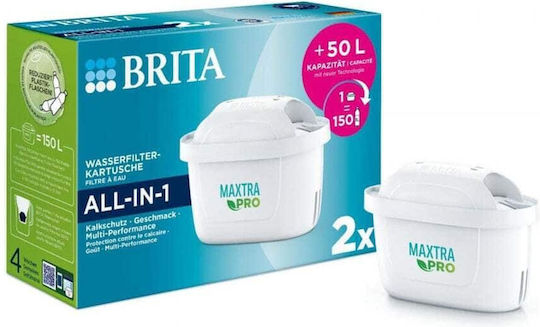 Brita Water Filter Replacement for Pitcher made of Activated Carbon Maxtra Pro 2pcs