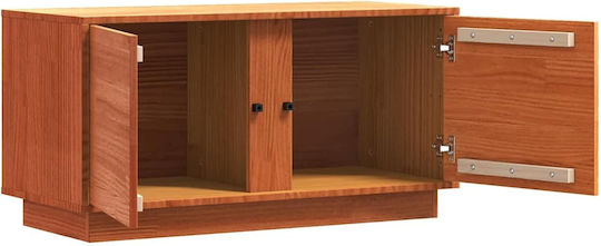 vidaXL TV Stand Made of Solid Wood Brown 80x35x40.5cm