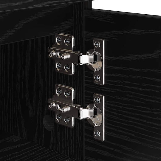 Metal Bedside Tables with Glass Surface Black 2 Pieces 40x35x50cm Metal Bedside Tables with Glass Surface Black 2 Pieces 40x35x50cm