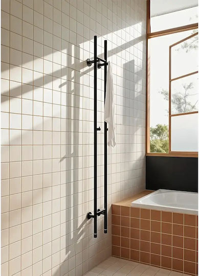 Create Suport Electric Pentru Prosoape 120W 150x13cm Negru Mat