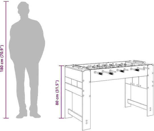 vidaXL Επιδαπέδιο Ποδοσφαιράκι Ξύλινο