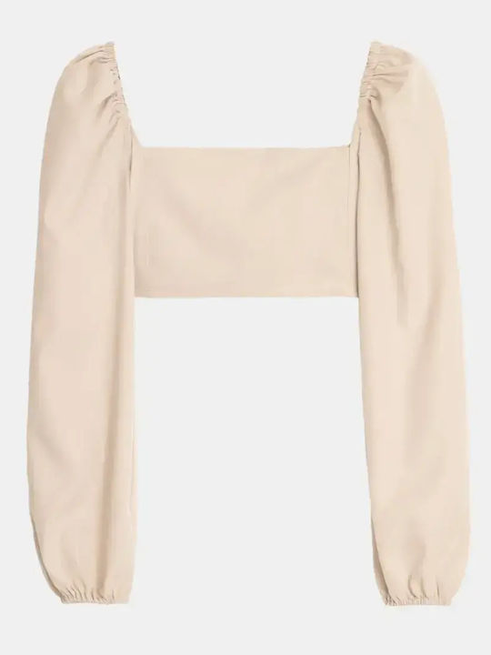 Crop Long Sleeve Versatile Top Size M