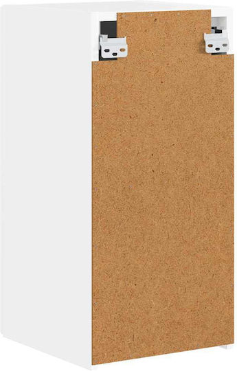 Dulap Suspendat pentru Sufragerie din Placă Aglomerată Alb Lucios 30x31x60 cm