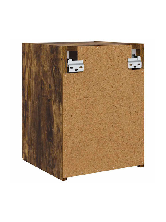 Wand Wohnzimmer Vitrine aus Spanplatte Rauch Eiche 30x31x40cm