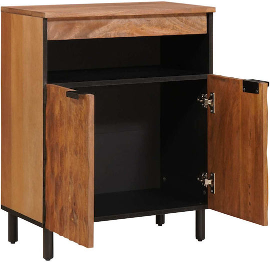 Office Storage Drawer from Brown Acacia Solid Wood Finish 60x33.5x75cm