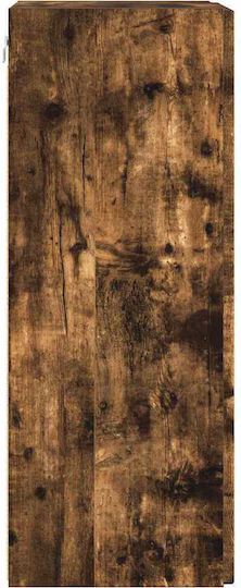 Wall Living Room Cabinet Made of Particle Board Smoky Oak 30x31x80cm
