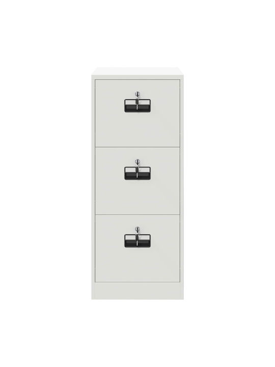Schublade Büro mit Schloss White 44x50x106.5cm