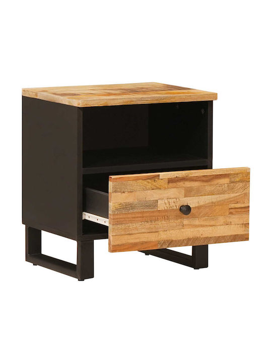 Bedside Table from Solid Wood Brown 40x33x46cm