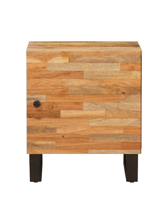Bedside Table from Solid Wood Brown 40x33.5x46cm