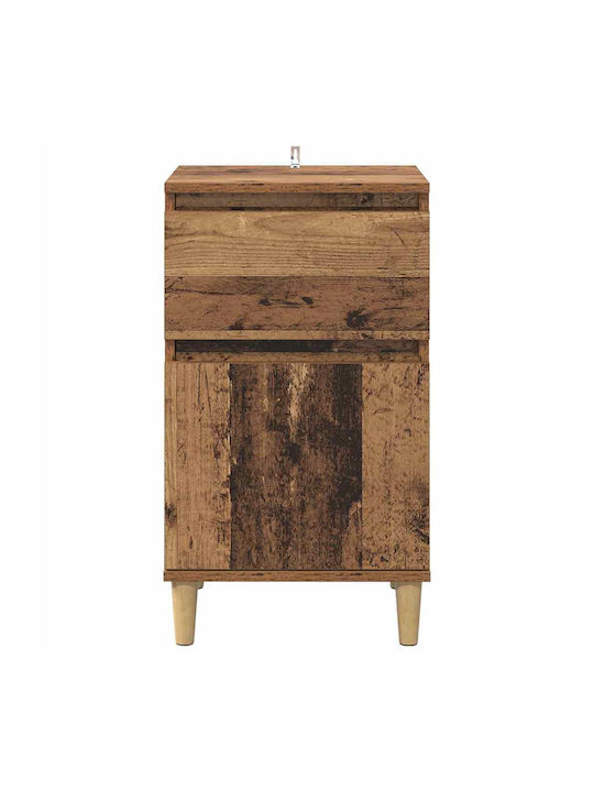 Sideboard Wooden with Drawers Old Wood 40x35x70cm