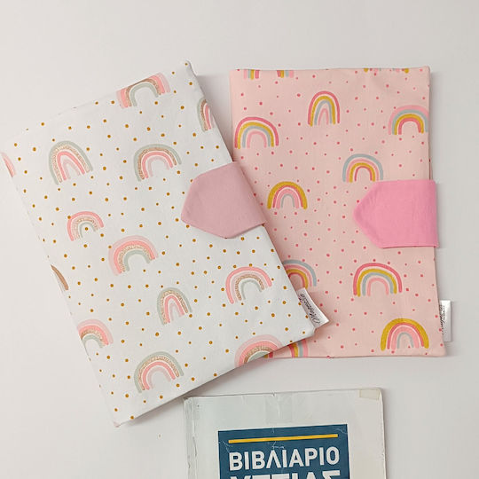 Handmade Child Health Book Cover Glitter Rainbow