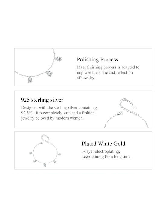 Bamoer Women's Bracelet Chain made of Silver Gold Plated