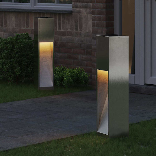 vidaXL Set of 2 Solar Lights Warm White with Photocell 18cmx18cmx80cmcm