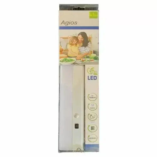 LED Лампа За Монтаж Под Шкаф Hi Lite Agios 3650758-b9540 52см 760lm 12w Енергиен Клас A+ 4000k Неутрално Бяло Сребриста С Превключвател