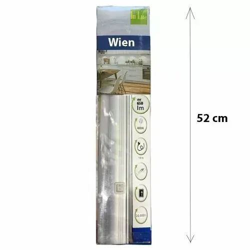 LED Лампа За Монтаж Под Шкаф Hi Lite Wien 3663772 52см 650 Лм 8W Енергиен Клас A+ 4000K Бяла С Превключвател