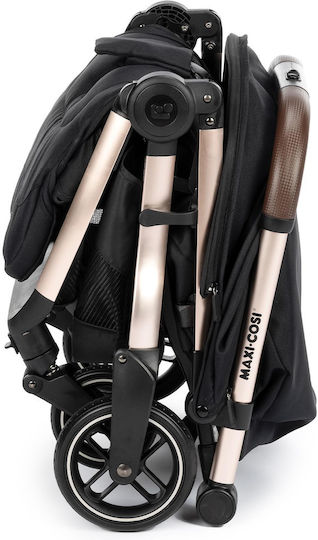 Maxi-Cosi Eva 3 Baby Stroller Suitable for Newborn Black Champagne 8.2kg