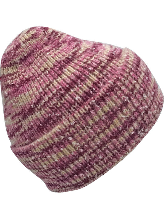 Beanie Γυναικείος Σκούφος Πλεκτός σε Ροζ χρώμα