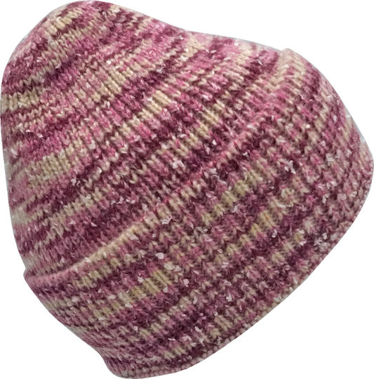 Beanie Γυναικείος Σκούφος Πλεκτός σε Ροζ χρώμα