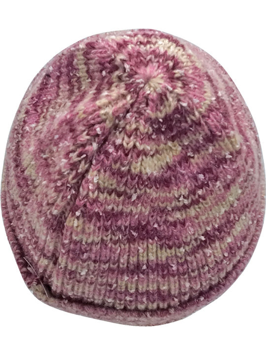 Beanie Γυναικείος Σκούφος Πλεκτός σε Ροζ χρώμα