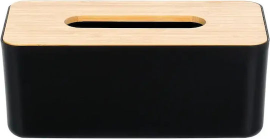 Vilde Θήκη για Χαρτομάντηλα Ξύλινη Μαύρη 24x13x9.5cm 567016