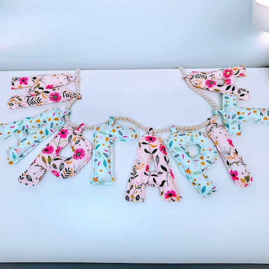 Magnolia Handmade Kinder Dekoratives Banner aus Stoff