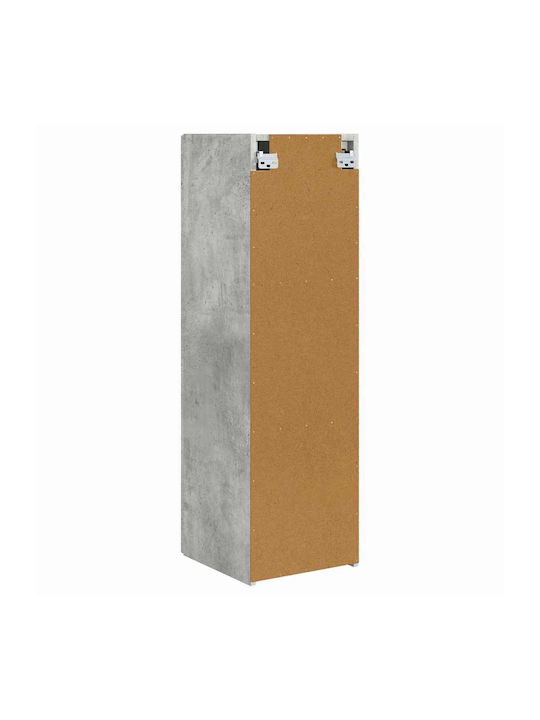 Wand Wohnzimmer Vitrine aus Spanplatte Graue 30x31x100cm