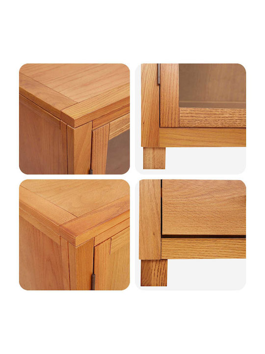 Dulap De Depozitare Pentru Birou Din Lemn Maro 80x50x160cm