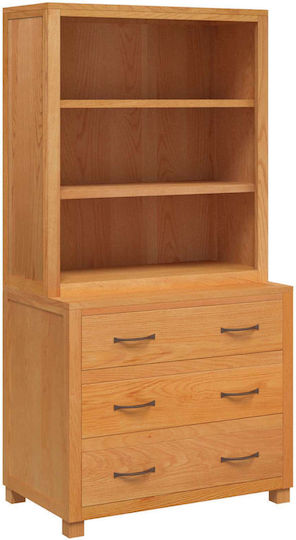 Büroaufbewahrungsschrank aus braunem Holz 80x50x160cm