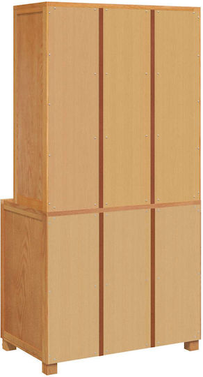 Office Cabinet in Brown Wood 80x50x160cm