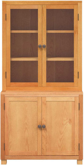 Office Cabinet in Brown Wood 80x50x160cm