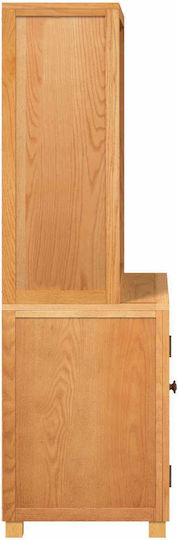 Büroaufbewahrungsschrank aus braunem Holz 80x50x160cm
