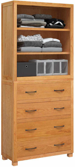 Dulap De Depozitare Pentru Birou Din Lemn Maro 80x35x185cm