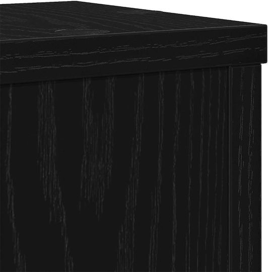 vidaXL Pot Stands Wooden Black 15cmx15cmx20cmcm. 2pcs