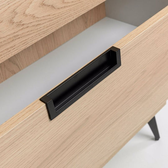 Neon Wooden Chest of Drawers with 3 Drawers Natural 80x39x83cm