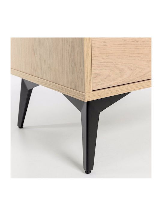Neon Wooden Chest of Drawers with 3 Drawers Natural 80x39x83cm