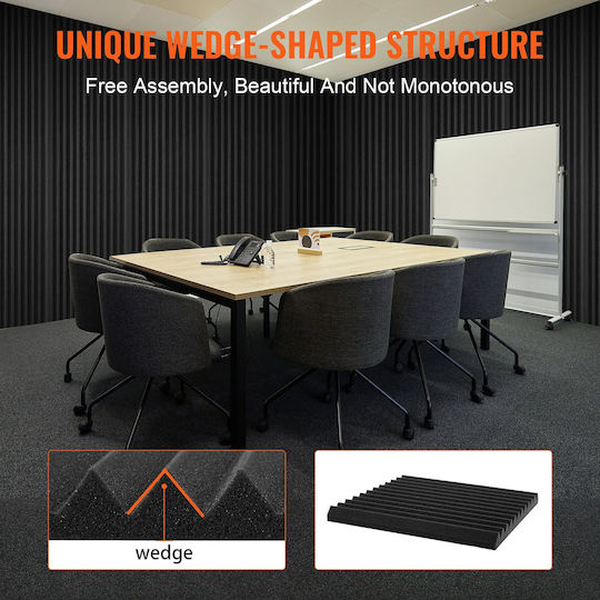 Vevor Ηχοαπορροφητικό Πάνελ (52τμχ) σε Σχέδιο Wedge 30cm x 30cm x 25mm