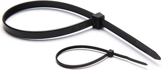 Entac Δεματικά Καλωδίων Πλαστικά x100mm σε Μαύρο χρώμα (50τμχ) (ECT-2.5-100-B)