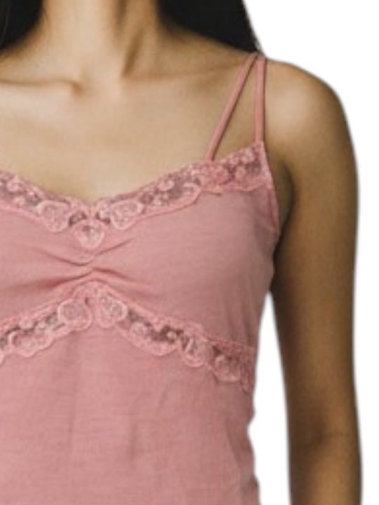 Women's T-Shirt with Spaghetti Strap Pink