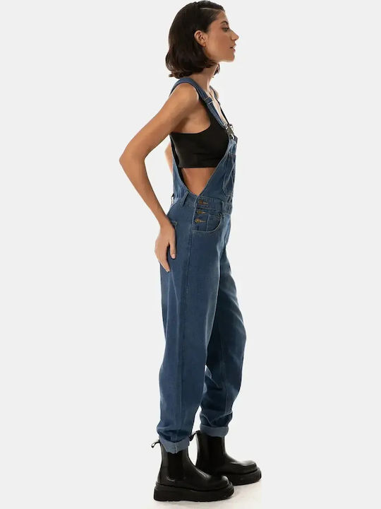 Salopetă Denim Cu Bretele Albastră Mărimea 2XL
