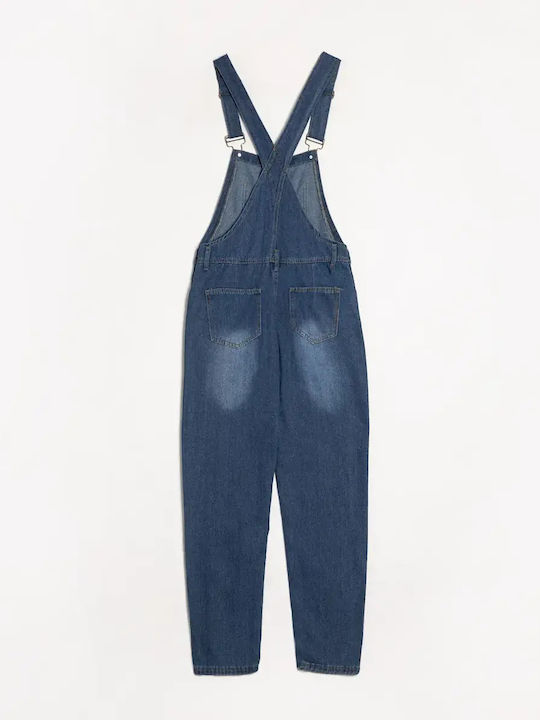 Salopetă Denim Cu Bretele Albastră Mărimea 2XL