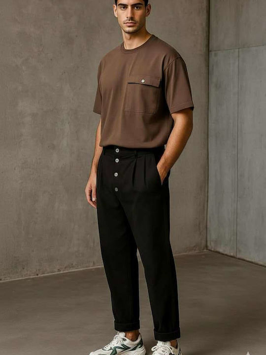 Παντελόνι Ελαστικό σε Baggy Γραμμή Black