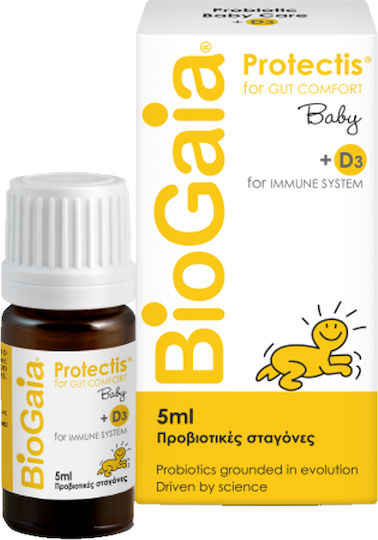 BioGaia Protectis Baby & D3 Drops Probiotice pentru Bebeluși 5ml