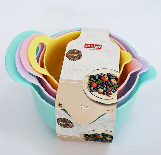 Zenker Rührschüssel Kunststoff mit Durchmesser 19cm. 4Stück