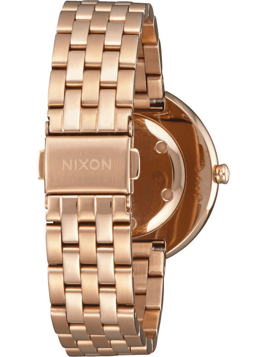 Nixon Damen Uhr mit Rose Gold Metallarmband
