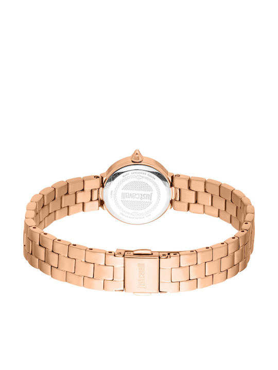 Just Cavalli Ceas de Damă cu Rose Gold Brățară Metalică