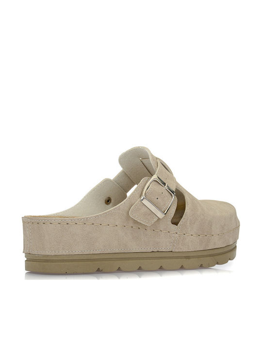 Comfort Way Shoes Γυναικεία Ανατομικά Σαμπό Μπεζ