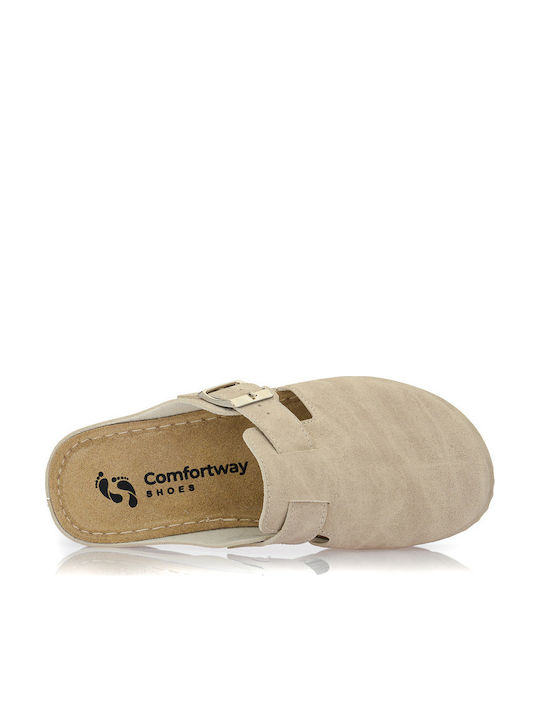 Comfort Way Shoes Γυναικεία Ανατομικά Σαμπό Μπεζ