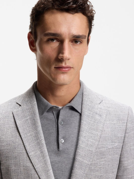 Summer Men’s Suit Jacket with Regular Fit Gray