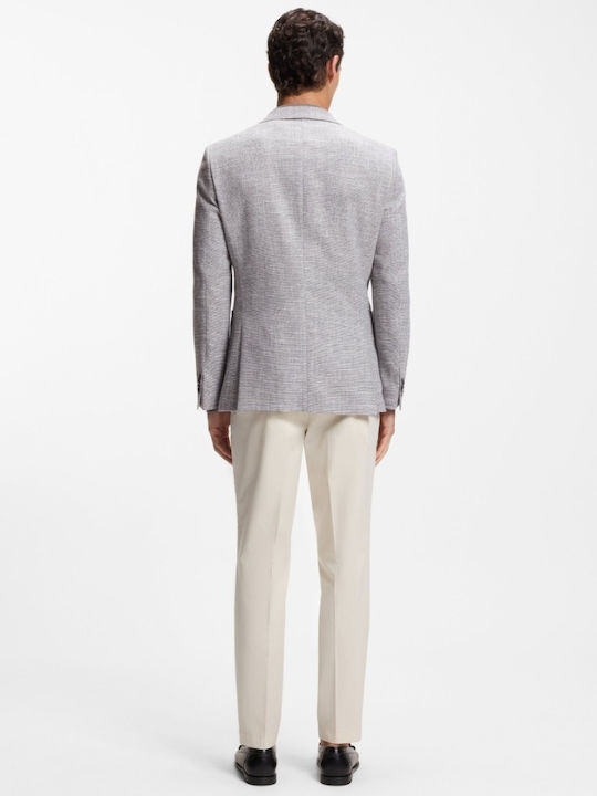 Summer Men’s Suit Jacket with Regular Fit Gray